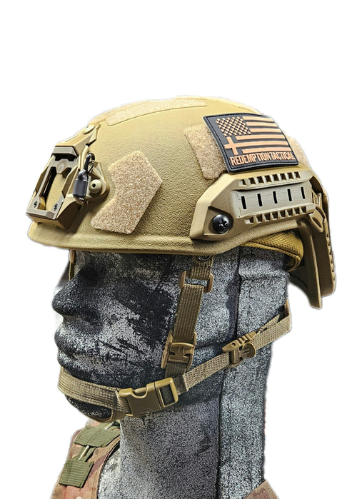 Ballistic Helmet RT2 High Cut Helmet: Tested to LEVEL IIIA (Included Arc Rails, Padding, Straps)